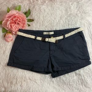 Abercrombie & Fitch blue shorts with belt